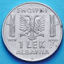 Албания 1 лек 1939 год.