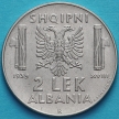 Монета Албания 2 лека 1939 год. Магнитная.