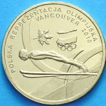 2 злотых Польша 2010 год. Олимпиада в Ванкувере.