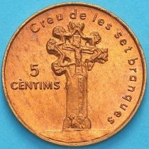 Андорра 5 сантимов 2003 год. Семиконечный крест.