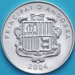 Монета Андорра 1 сантим 2004 год. Церковь Святого Мартина в Ла-Кортинада