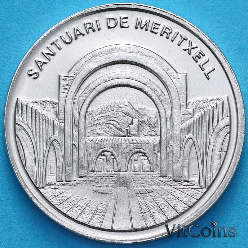 Монета Андорра 25 сантим 2005 год. Базилика Богоматери Меритчелл.