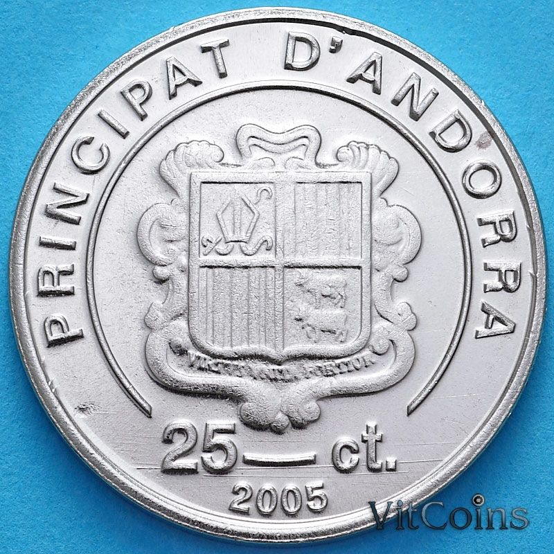 Монета Андорра 25 сантим 2005 год. Базилика Богоматери Меритчелл. Монета Андорра 25 сантим 2005 год. Базилика Богоматери Меритчелл.