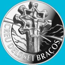 Андорра 1,25 евро 2024 год. Крест Семи Рук