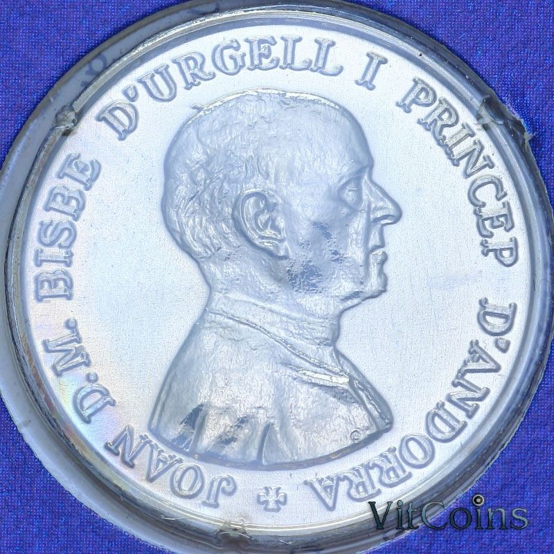 Монета Андорра 10 динер 1986 год.  Жоан Марти-и-Аланис