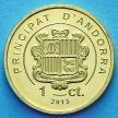 Монета Андорры 1 сантим 2013 год. Глухарь.