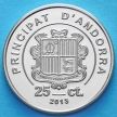 Монета Андорры 25 сантим 2013 год. Муфлон.