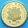 Монета Андорры 5 сантимов 2013 год. Мост Маргинеда.
