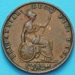 Монета Великобритании 1/2 пенни 1858 год. 