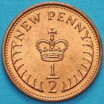 Великобритания 1/2 нового пенни 1971 год. 