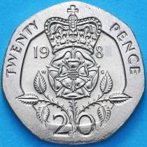 Великобритания 20 пенсов 1985 год. BU