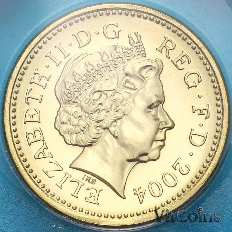 Монета Великобритания 1 фунт 2004 год. Мост Форт-Бридж. BU