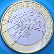 Великобритания 2 фунта 2008 год. 100 лет Олимпиаде в Лондоне. BU