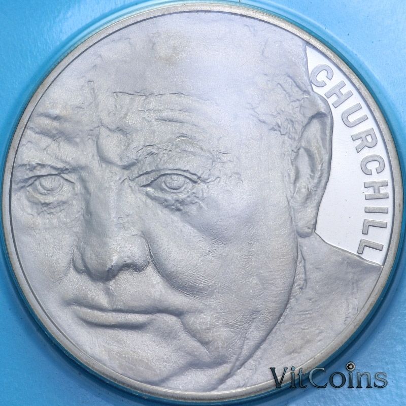 Монета Великобритания 5 фунтов 2015 год.  Уинстон Черчилль. BU
