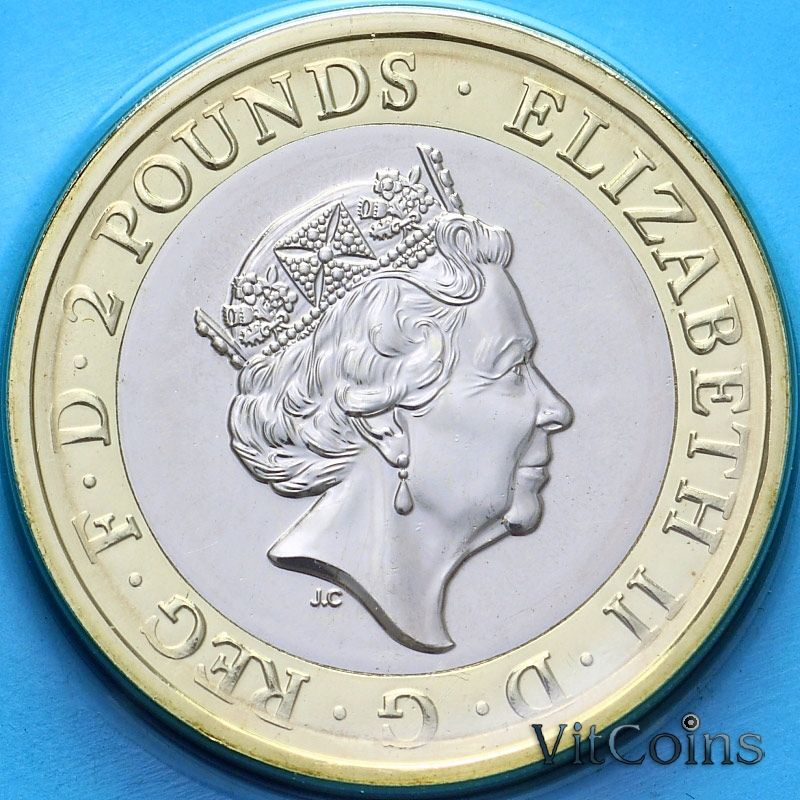 Монета Великобритания 2 фунта 2018 год. Возрождение Британии.