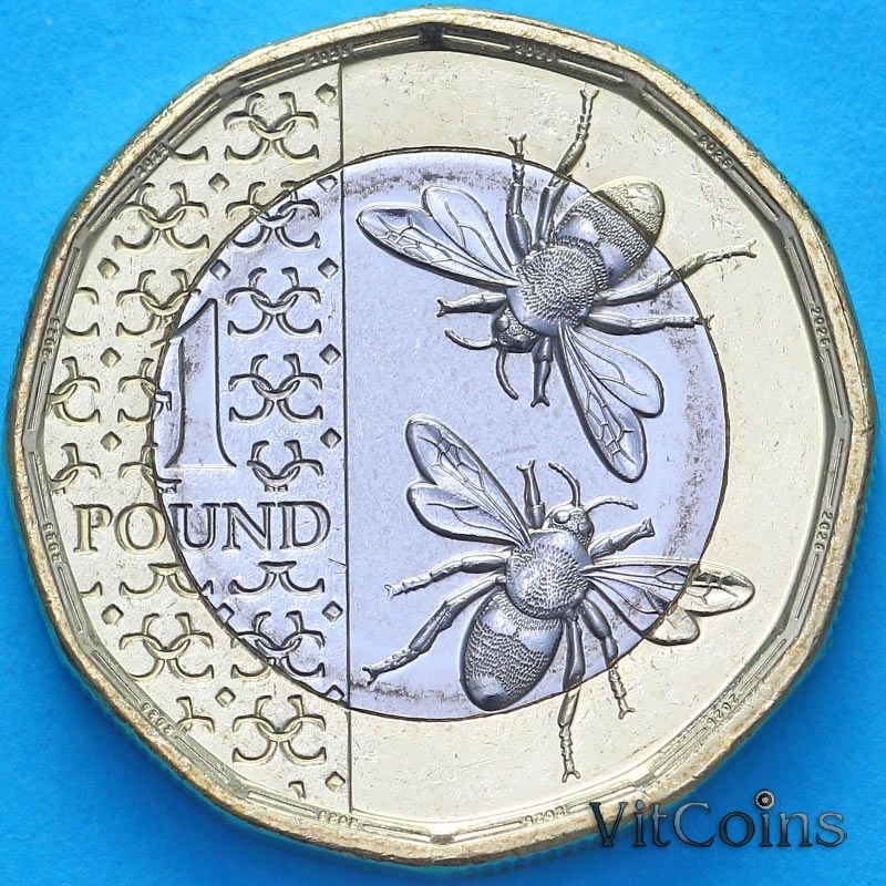 Монета Великобритания 1 фунт 2025 год Монета Великобритания 1 фунт 2025 год