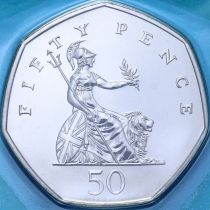 Великобритания 50 пенсов 2008 год. KM# 991. BU