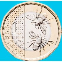 Великобритания 1 фунт 2025 год