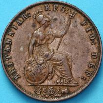 Великобритания 1/2 пенни 1857 год. 