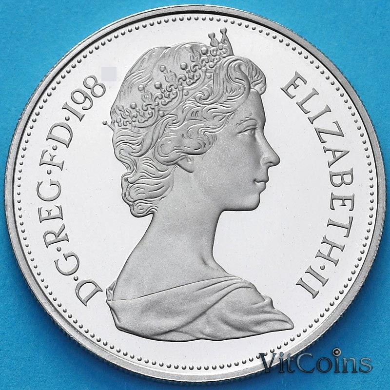 Монета Великобритания 10 пенсов 1983 год. Пруф Монета Великобритания 10 пенсов 1983 год. Пруф