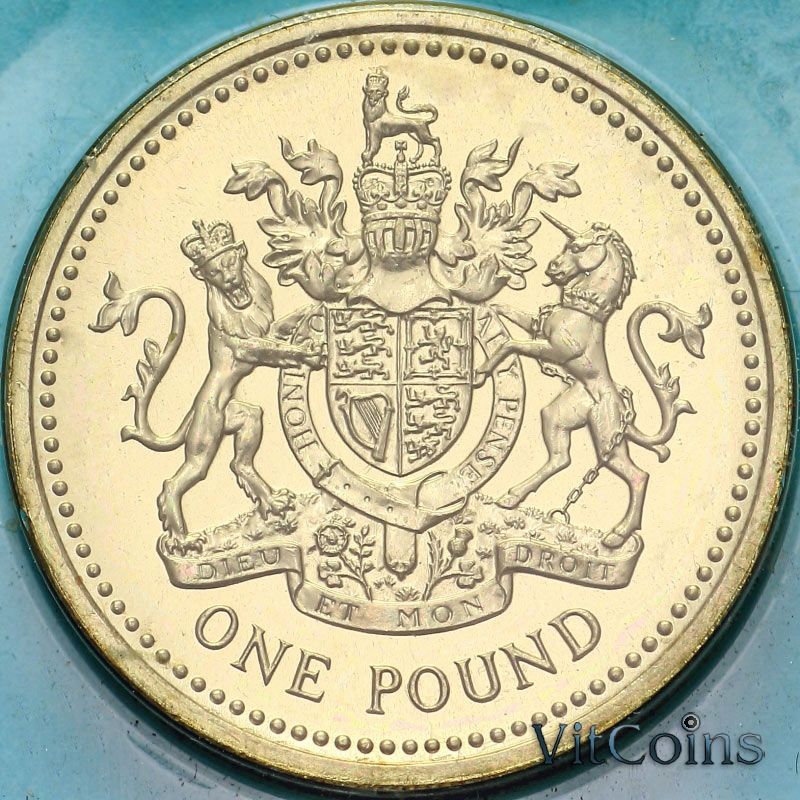 Монета Великобритания 1 фунт 1999 год. Шотландский Лев. BU Монета Великобритания 1 фунт 1999 год. Шотландский Лев. BU