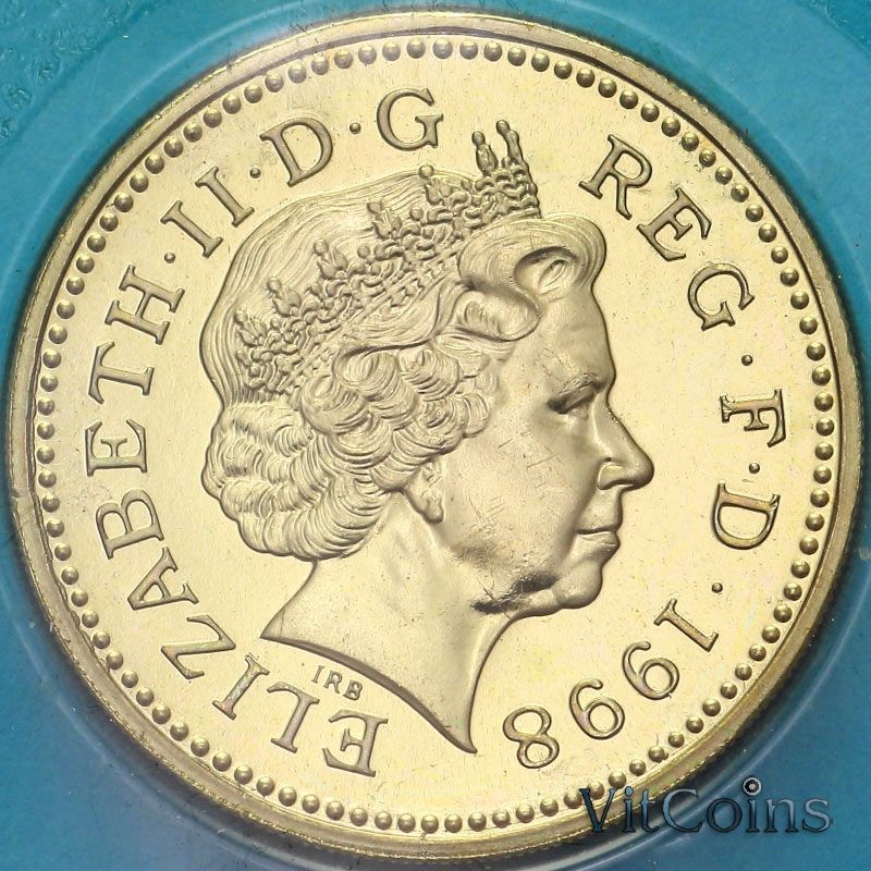 Монета Великобритания 1 фунт 1999 год. Шотландский Лев. BU Монета Великобритания 1 фунт 1999 год. Шотландский Лев. BU