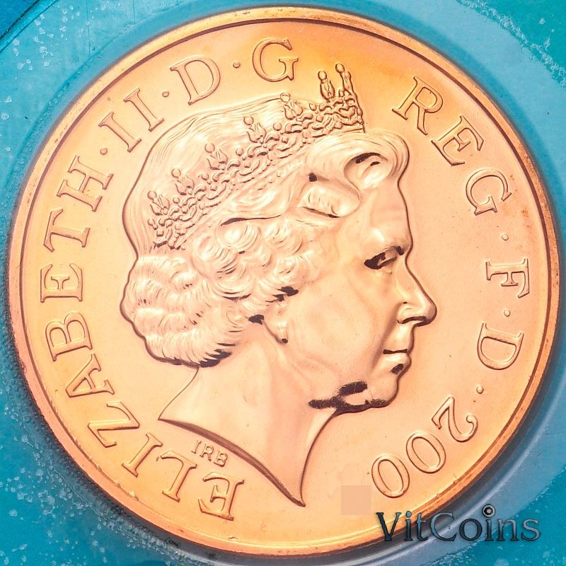 Монета Великобритания 2 пенса 2008 год. BU