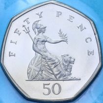 Великобритания 50 пенсов 1998 год. BU