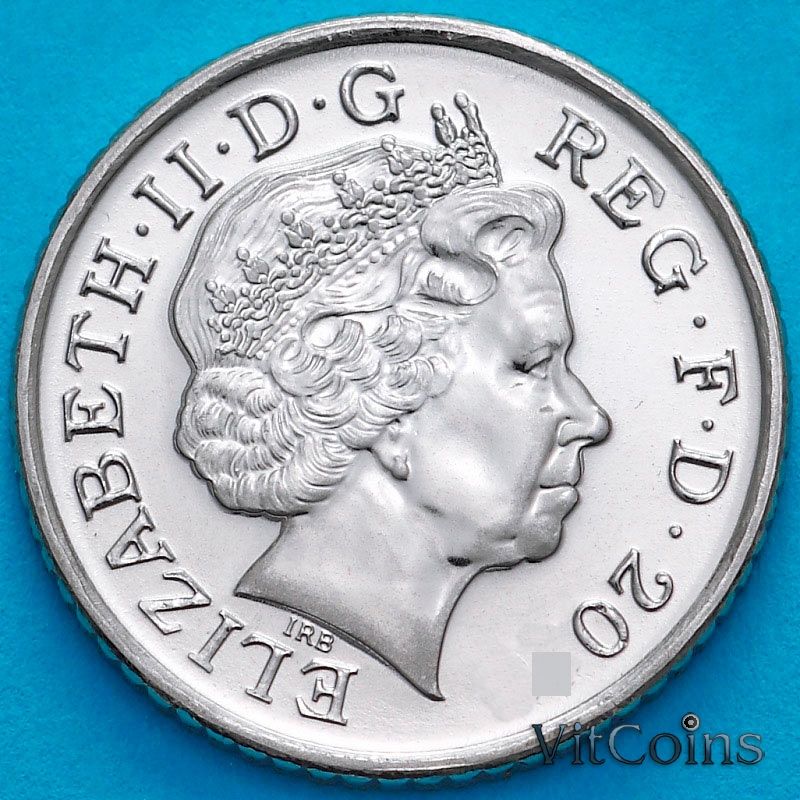 Монета Великобритания 10 пенсов 2008 год. BU