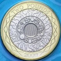Великобритания 2 фунта 2009 год. BU