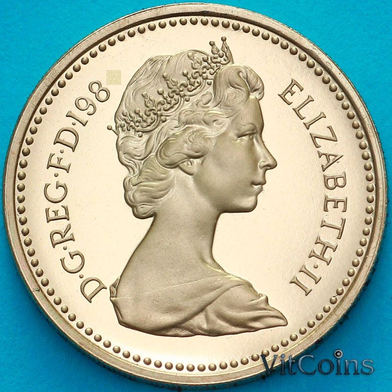 Монета Великобритания 1 фунт 1983 год. Королевский герб. Proof Монета Великобритания 1 фунт 1983 год. Королевский герб. Proof