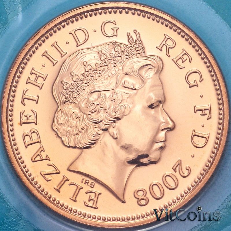 Монета Великобритания 1 пенни 2008 год. BU Монета Великобритания 1 пенни 2008 год. BU