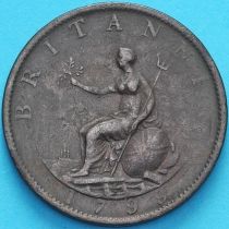 Великобритания 1/2 пенни 1799 год. 