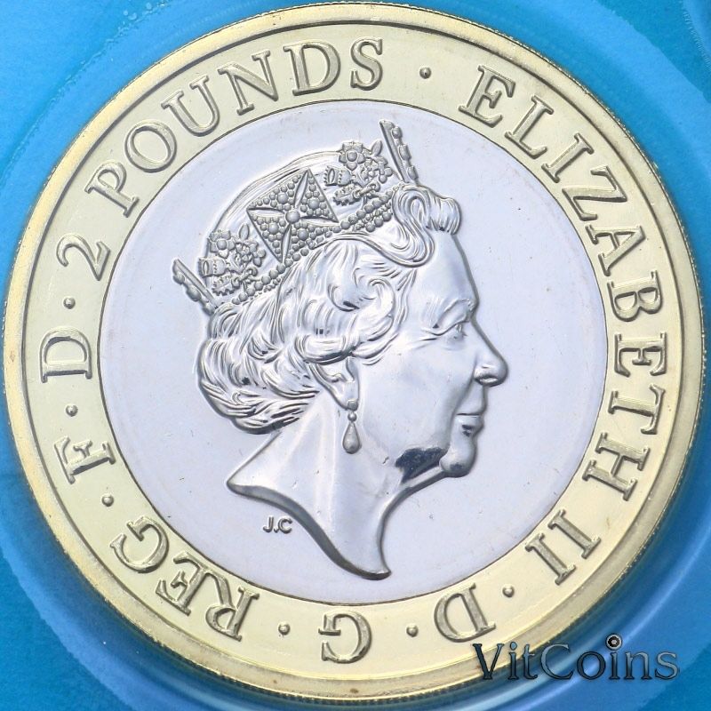 Монета Великобритании 2 фунта 2016 год. Шекспир. Трагедии. BU