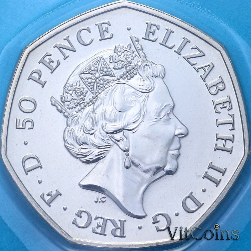 Монета Великобритания 50 пенсов 2016 год. 950 лет Битве при Гастингсе. BU