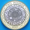 Монета Великобритания 2 фунта 2007 год. Proof