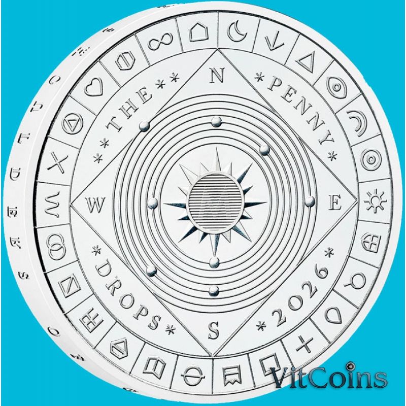 Монета Великобритания 5 фунтов 2026 год. Великая британская охота за сокровищами. Буклет Монета Великобритания 5 фунтов 2026 год. Великая британская охота за сокровищами. Буклет