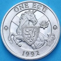 Великобритания 1 экю 1992 год. Шотландия