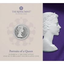 Великобритания 5 фунтов 2026 год. Портрет молодой королевы Елизаветы II. Буклет