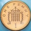 Монета Великобритания 1 пенни 1999 год. Бронза. BU