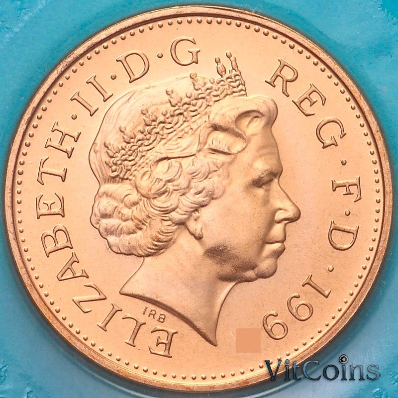 Монета Великобритания 1 пенни 1998 год. BU