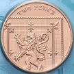 Монета Великобритания 2 пенса 2014 год. BU