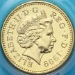 Монета Великобритания 1 фунт 1999 год. Шотландский Лев. BU