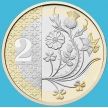 Монета Великобритания 2 фунта 2023 год. Новый дизайн