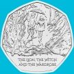 Монета Великобритания 50 пенсов 2023 год.  Хроники Нарнии. Лев, Колдунья и Волшебный шкаф. Карточка. BU