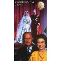 Великобритания 5 фунтов 1997 год. Золотая свадьба Королевы. Буклет