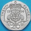 Монета Великобритании 20 пенсов 1984 год.