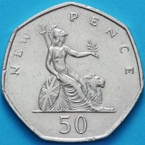 Великобритания 50 новых пенсов 1969 год.