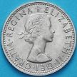 Монета Великобритания 6 пенсов 1955 год.
