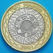 Монета Великобритания 2 фунта 2001 год. 
